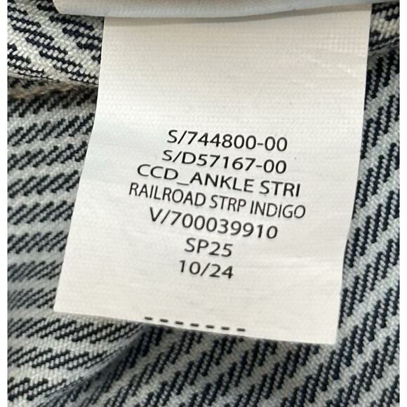 GAP High Rise Stride Ankle Jeans in Indigo Stripe Size 31/12R Wide Leg NWT - Picture 9 of 10